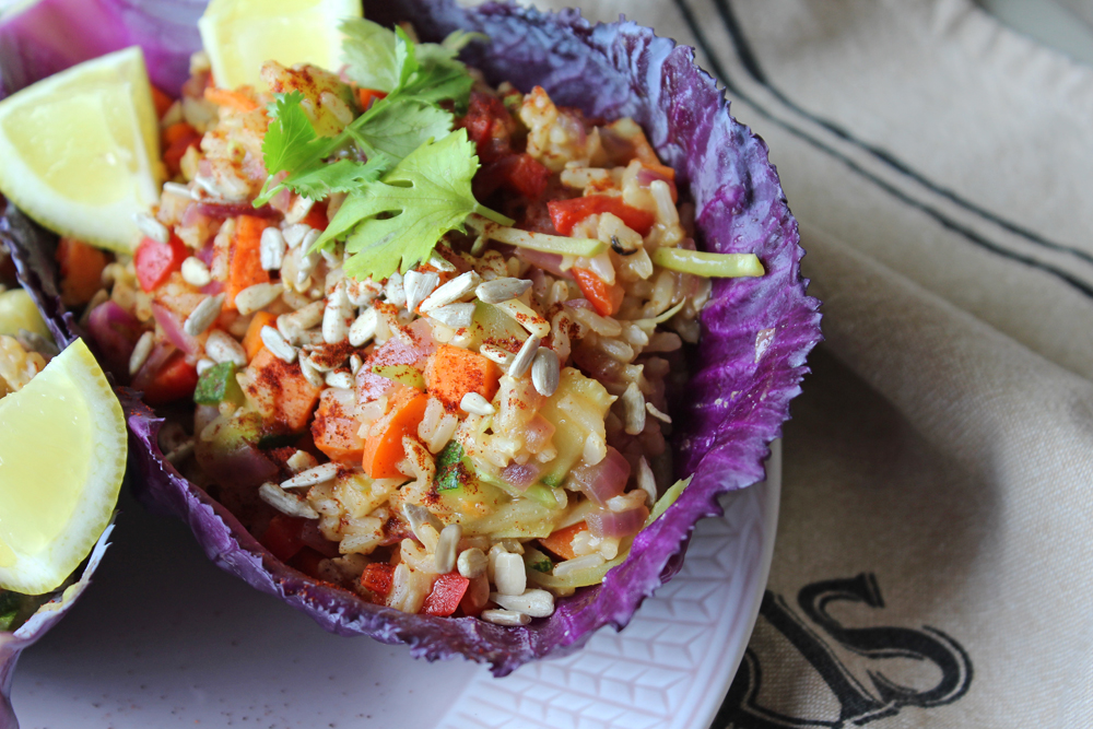 Gluten-Free Vegan Recipes: Colorful Cabbage Bowls