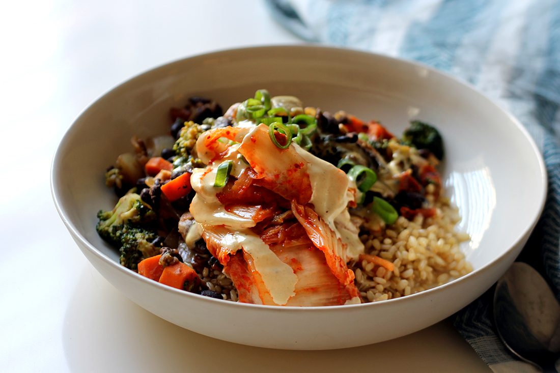 Healthy Dinner: Gluten Free Vegan Korean Burrito Bowl
