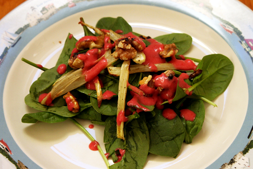 Vegan Salad Recipes: Roasted Fennel Salad with Cranberry Vinaigrette