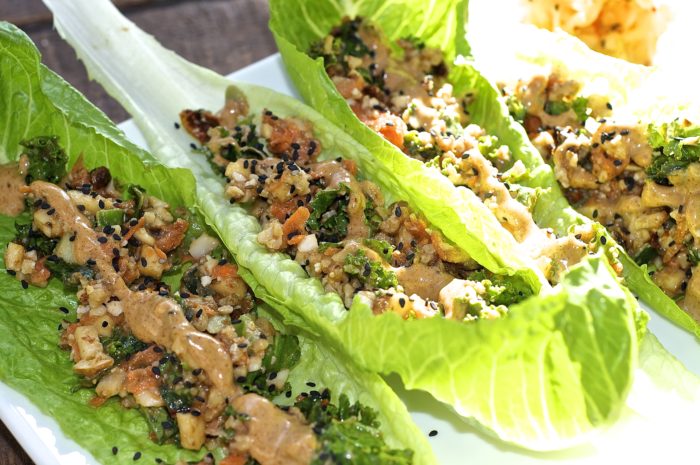 Raw Vegan Korean-Style Lettuce Wraps
