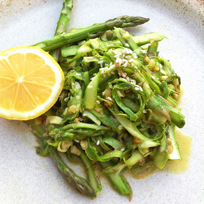 Vegan Salad Recipes: Lemony Shaved Asparagus