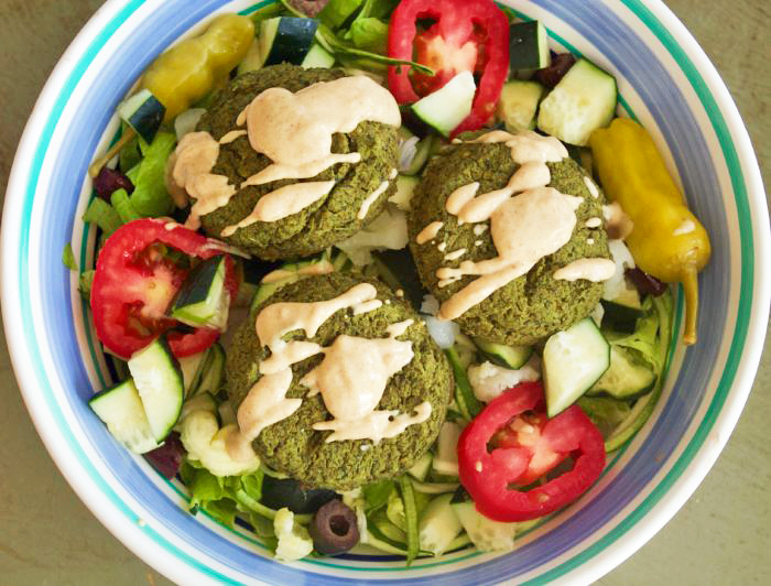 Vegan Middle Eastern Recipes: Lentil Falafel Salad
