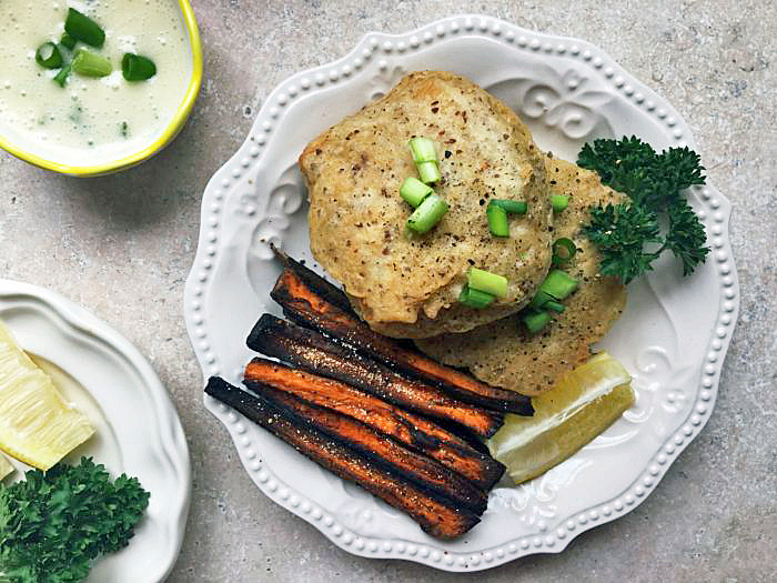 Healthy Dinner: Tempeh Fish & Chips with Tartar