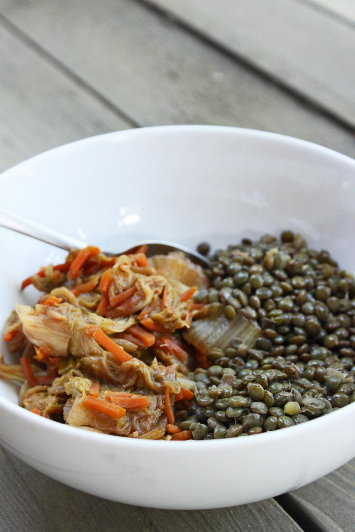 Healthy Dinner: Braised Napa Cabbage With Lentils