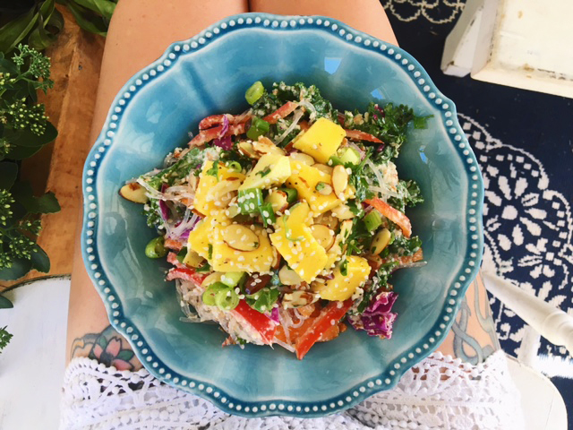 Raw Vegan Recipes: Lemon Kale and Kelp Noodle Salad