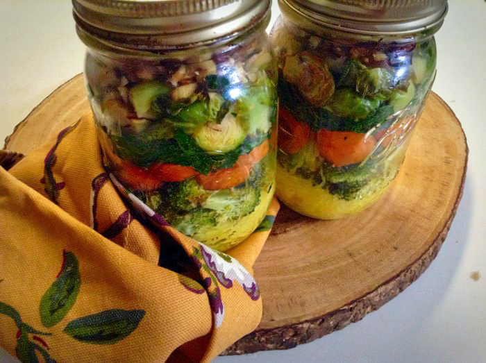 Vegan Picnic Recipes: Roasted Vegetable Spaghetti Squash Jar