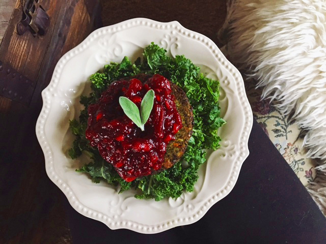 Vegan Thanksgiving Recipes: Cranberry Pomegranate Quinoa Kale Patties