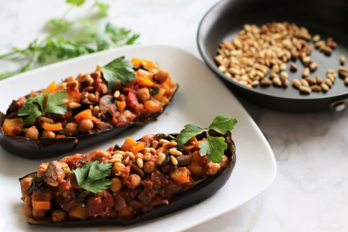 Gluten-Free Vegan Recipes: Ragu Stuffed Eggplant