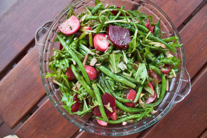 Vegan Salad Recipes: Roasted Veggie & Wild Green Salad