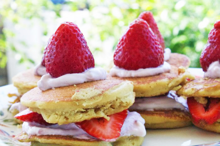 Gluten-Free Vegan Recipes: Strawberry Shortcake Pancakes