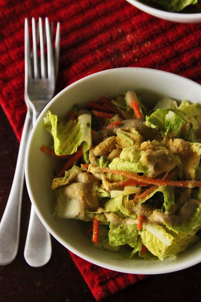 Vegan Salad Recipes: White Bean Caesar Salad