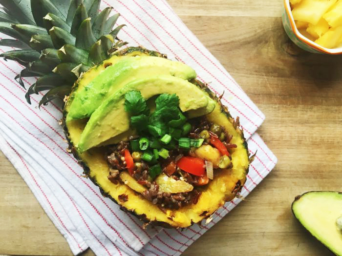 Gluten-Free Vegan Recipes: Pineapple Coconut Fried Rice Boats
