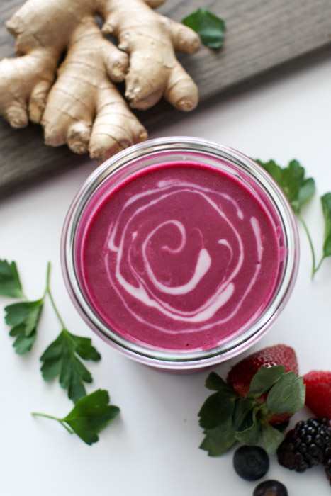 Vegan Smoothie Recipes: Ginger Berry Beet Shake