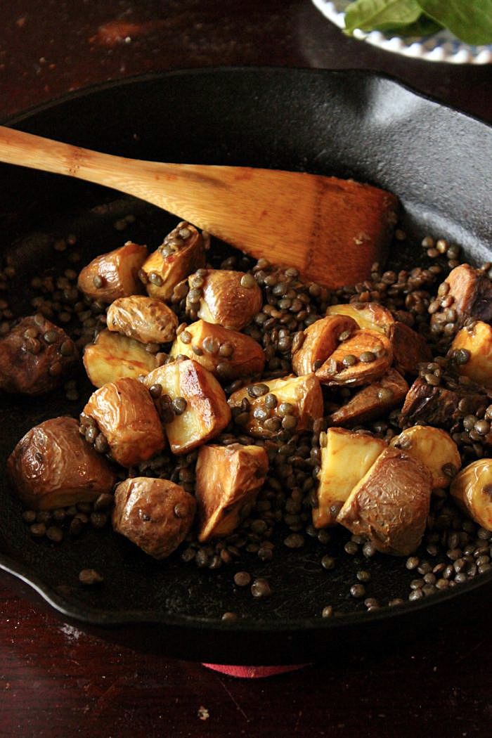 Healthy Sides: Warm Maple Mustard Potato and Lentil Salad