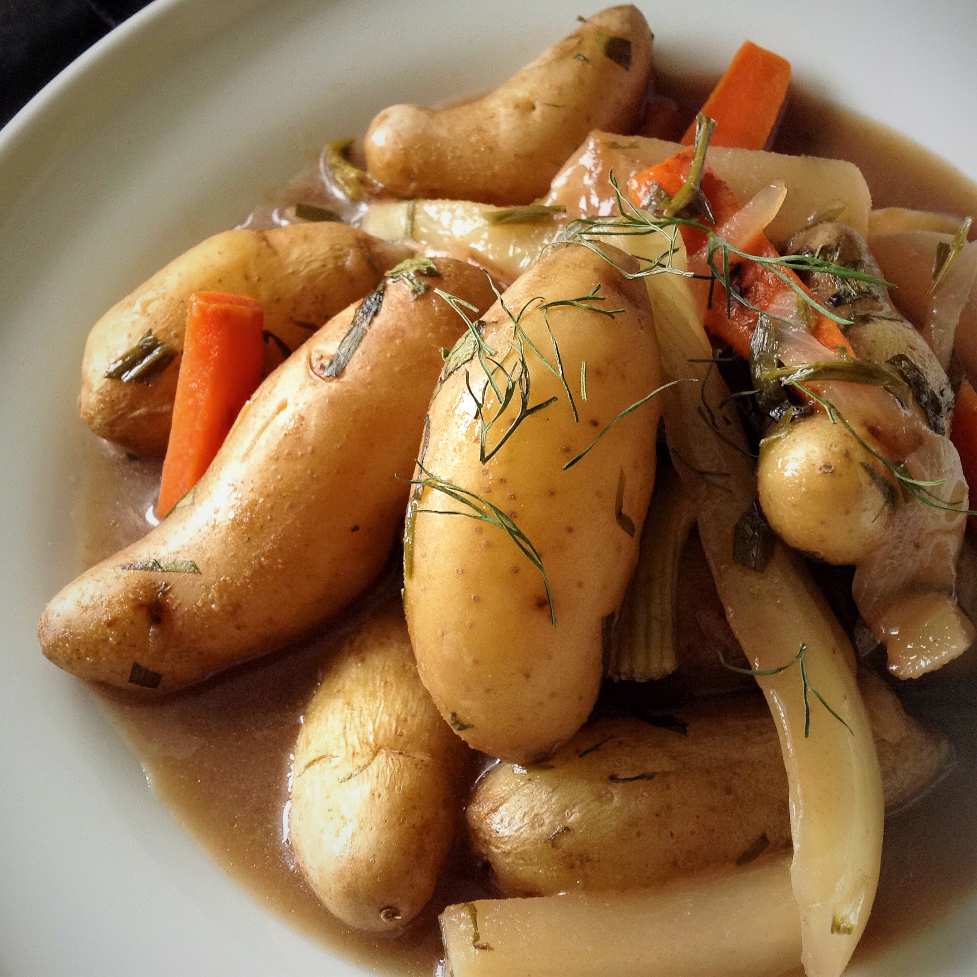 Vegan French Recipes: Tarragon Potato Stew (Navarin D'Agneau)