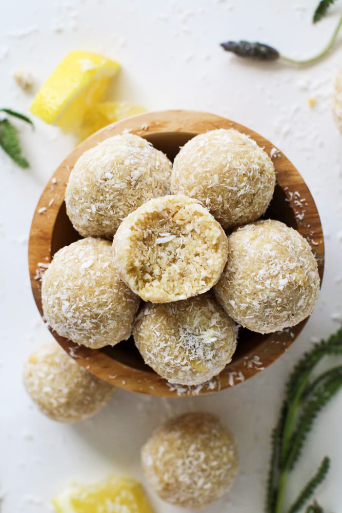 Vegan Snack Recipes: Lemon Lavender Energy Bites