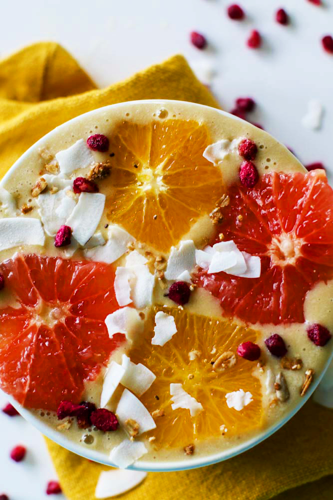 Vegan Breakfast Recipes: Sweet Citrus Smoothie Bowl