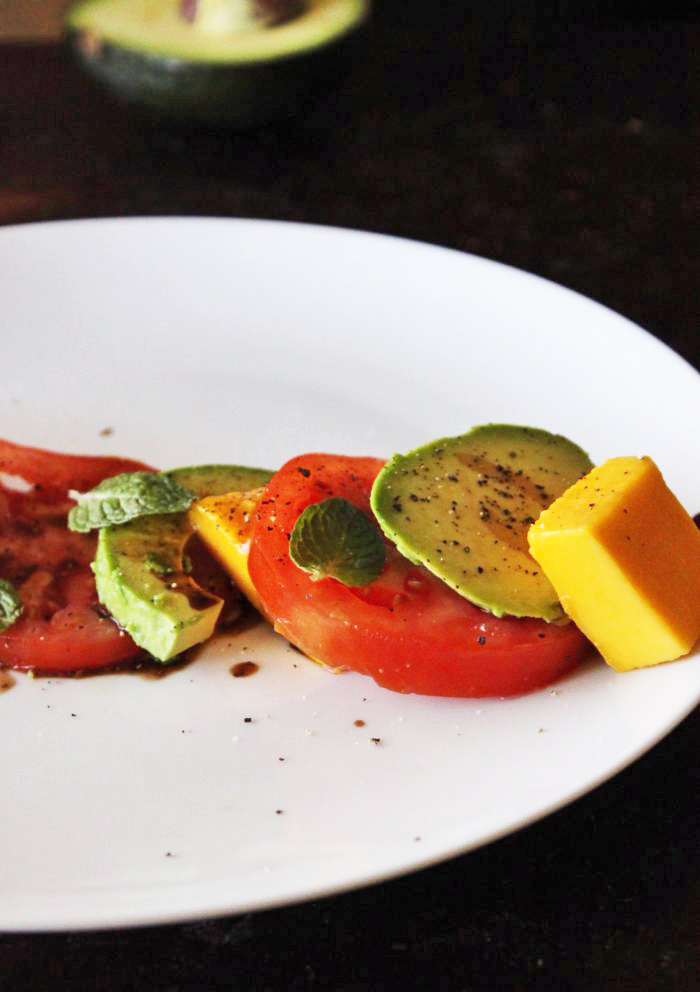 Vegan Salad Recipes: Avocado and Mango Caprese Salad