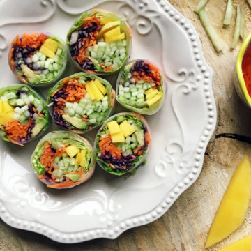 Vegan Sushi Recipes: Avocado Mango Sushi Rolls with Sweet Chili Sauce