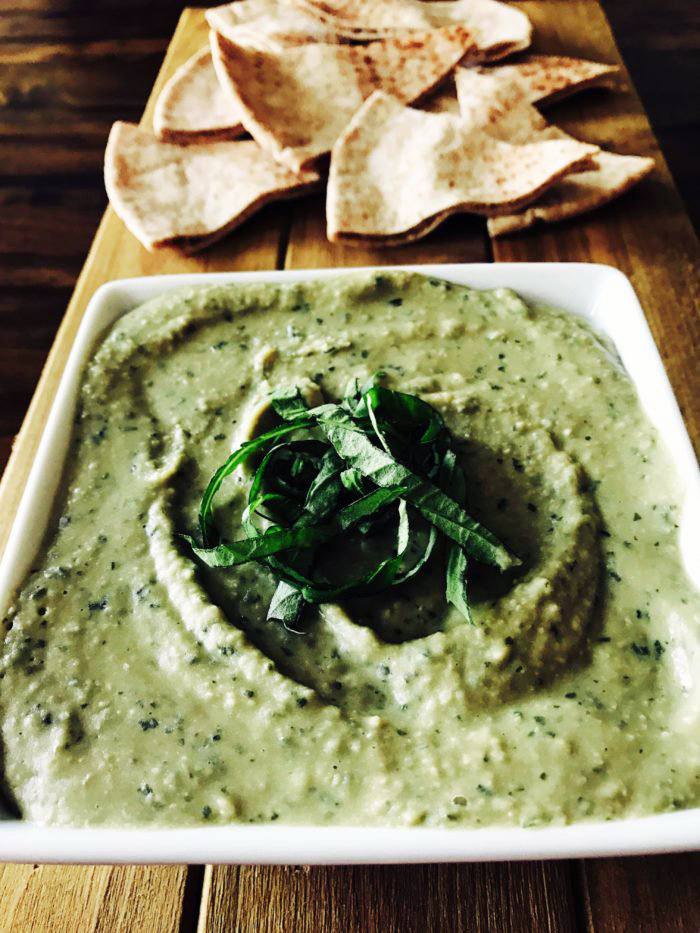 Vegan Basil Pesto White Bean Dip