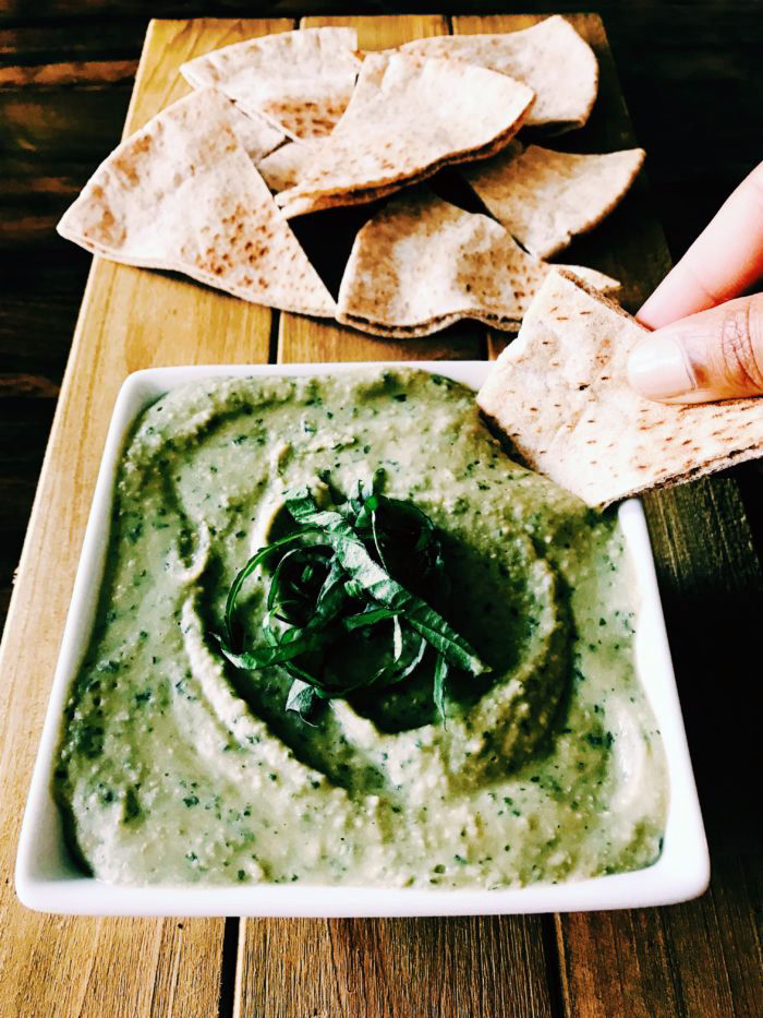 Vegan Basil Pesto White Bean Dip