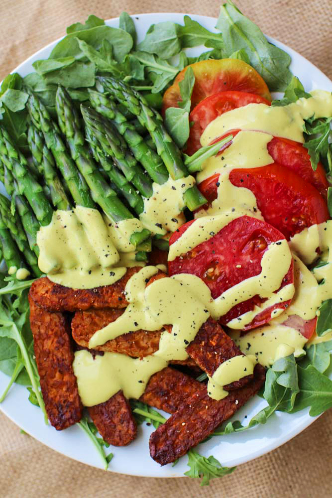 Tempeh Bacon Lettuce Asparagus Tomato (BLAT) Bowls