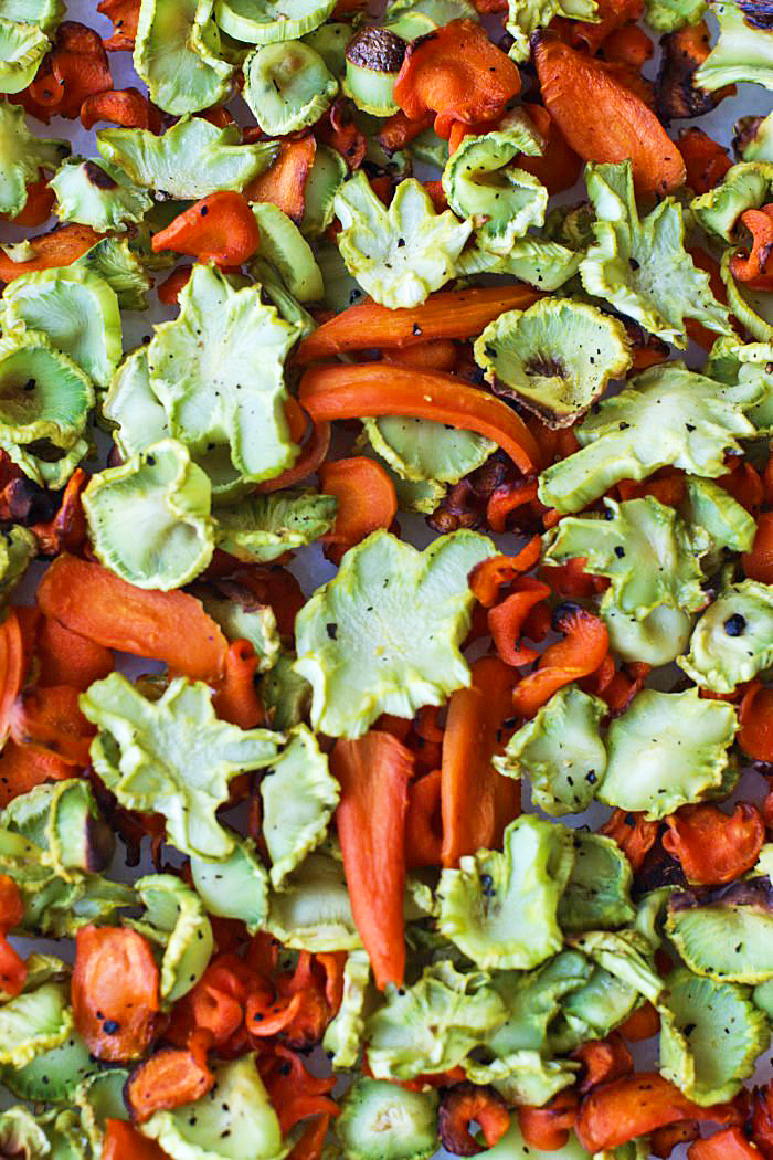 Zero Waste Carrot & Broccoli Stalk Veggie Chips