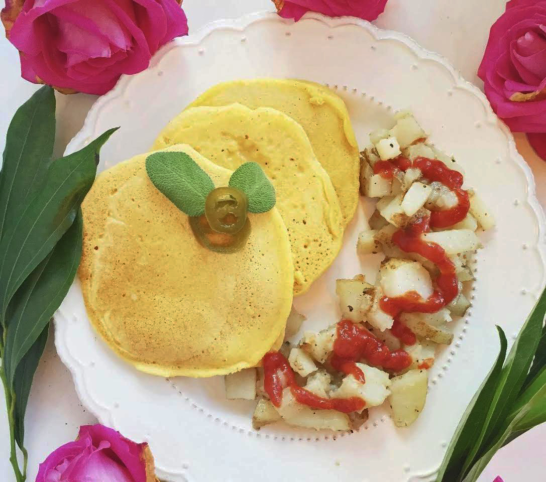 Vegan Jalapeno Cornbread Pancakes