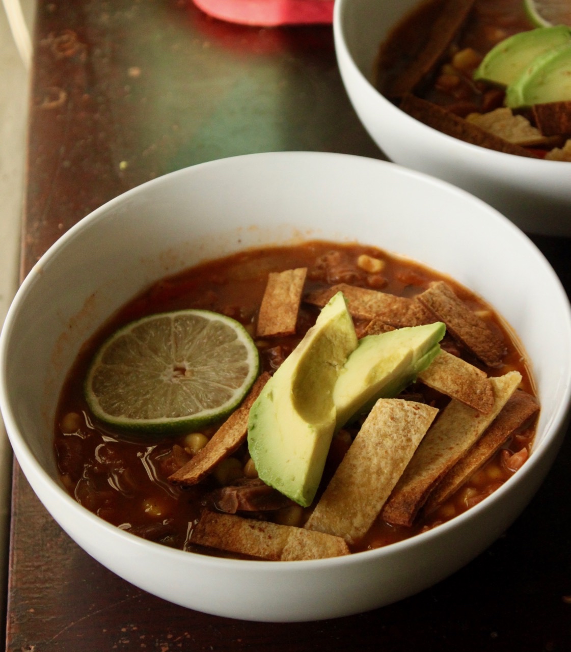 Vegan Chicken Tortilla Soup