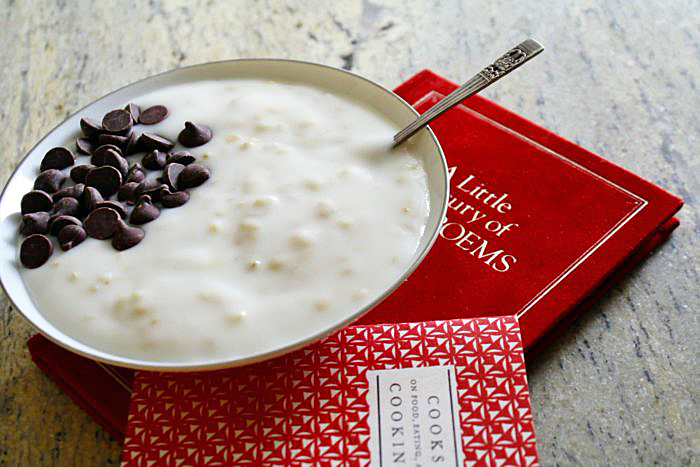 Healthy Vegan Rice Pudding--Marzipan Flavored!