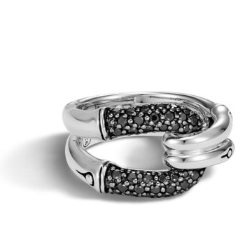 Ethical Silver Ring With Black Sapphire By John Hardy