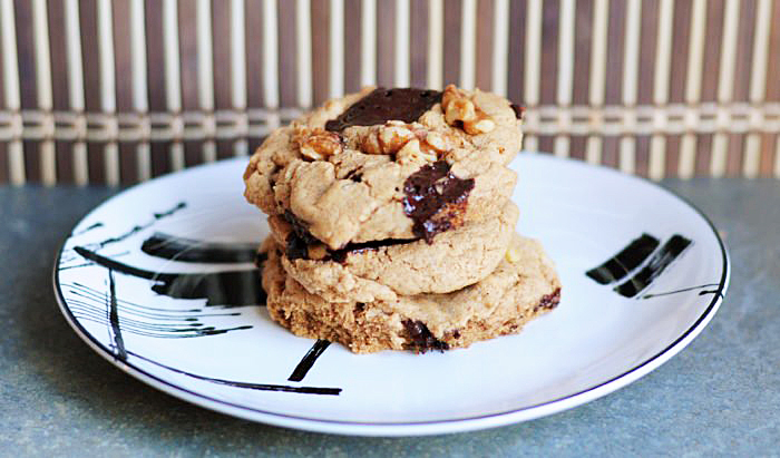 Easy Vegan, GF & Soy-Free Chocolate Chunk Walnut Cookies