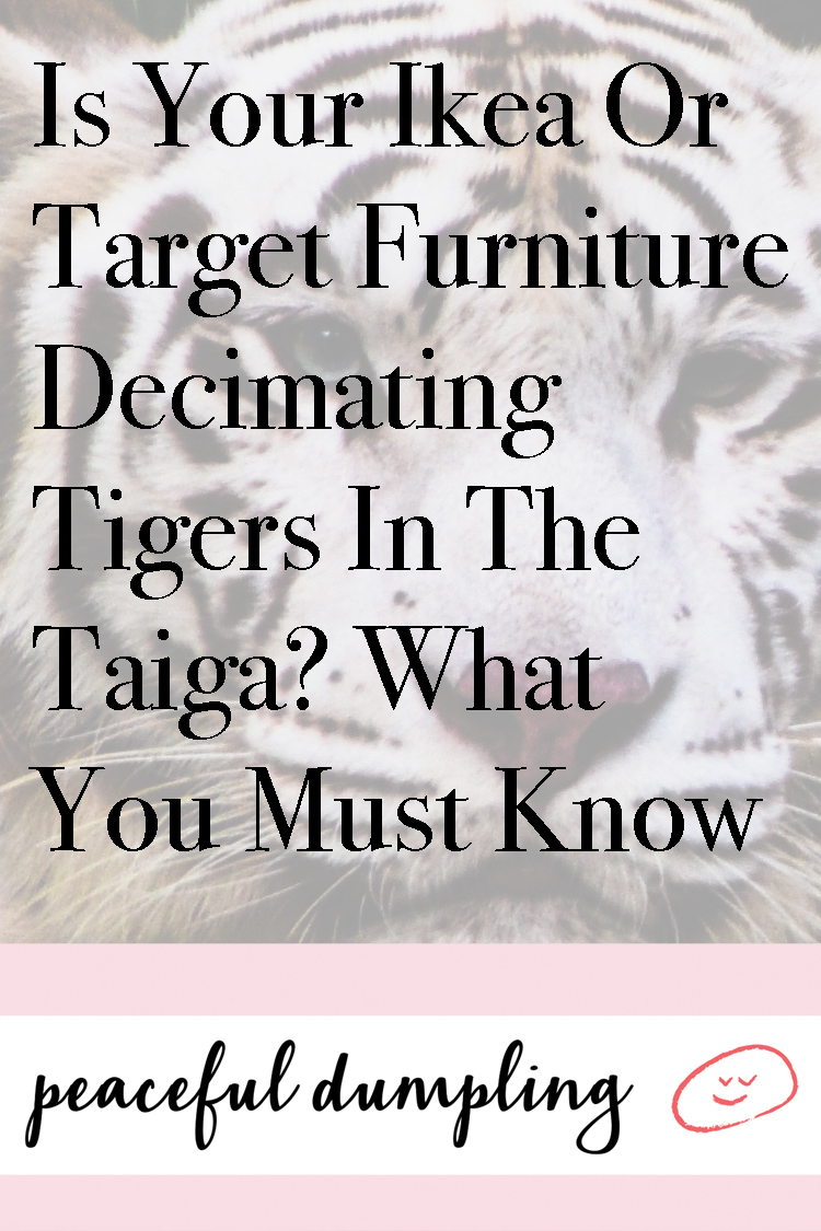 Is Your Ikea Or Target Furniture Decimating Tigers In The Taiga? What You Must Know