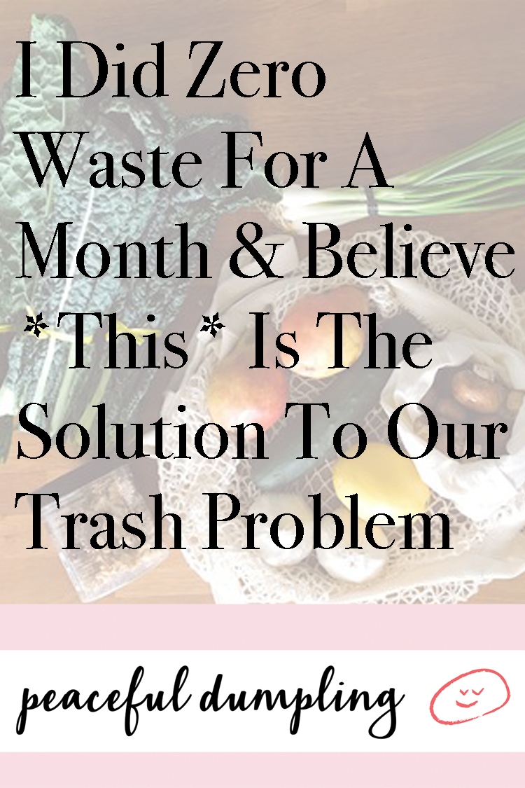 I Did Zero Waste For A Month & Believe *This* Is The Solution To Our Trash Problem