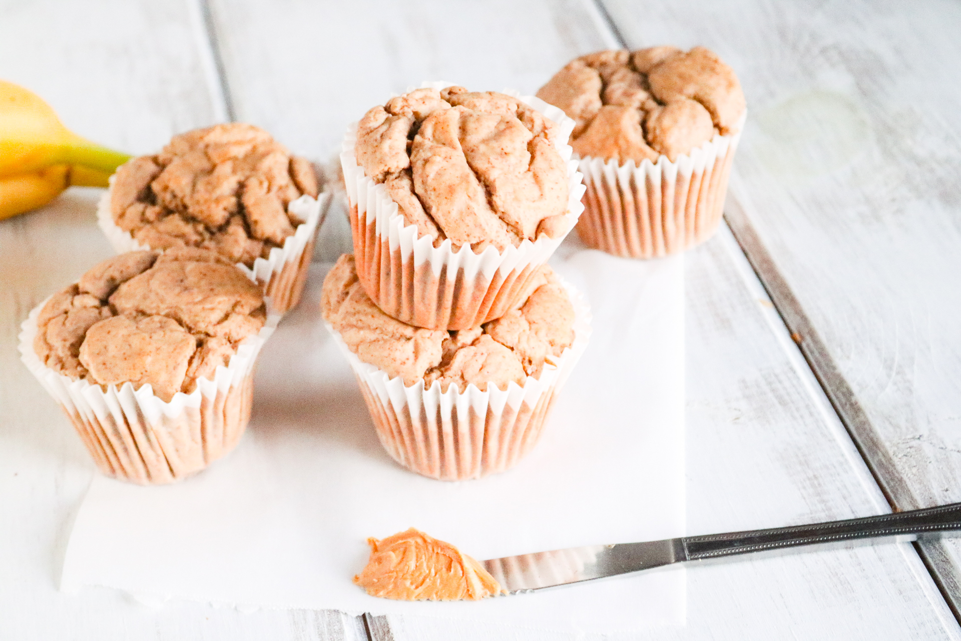 Vegan Peanut Butter Banana Blender Muffins