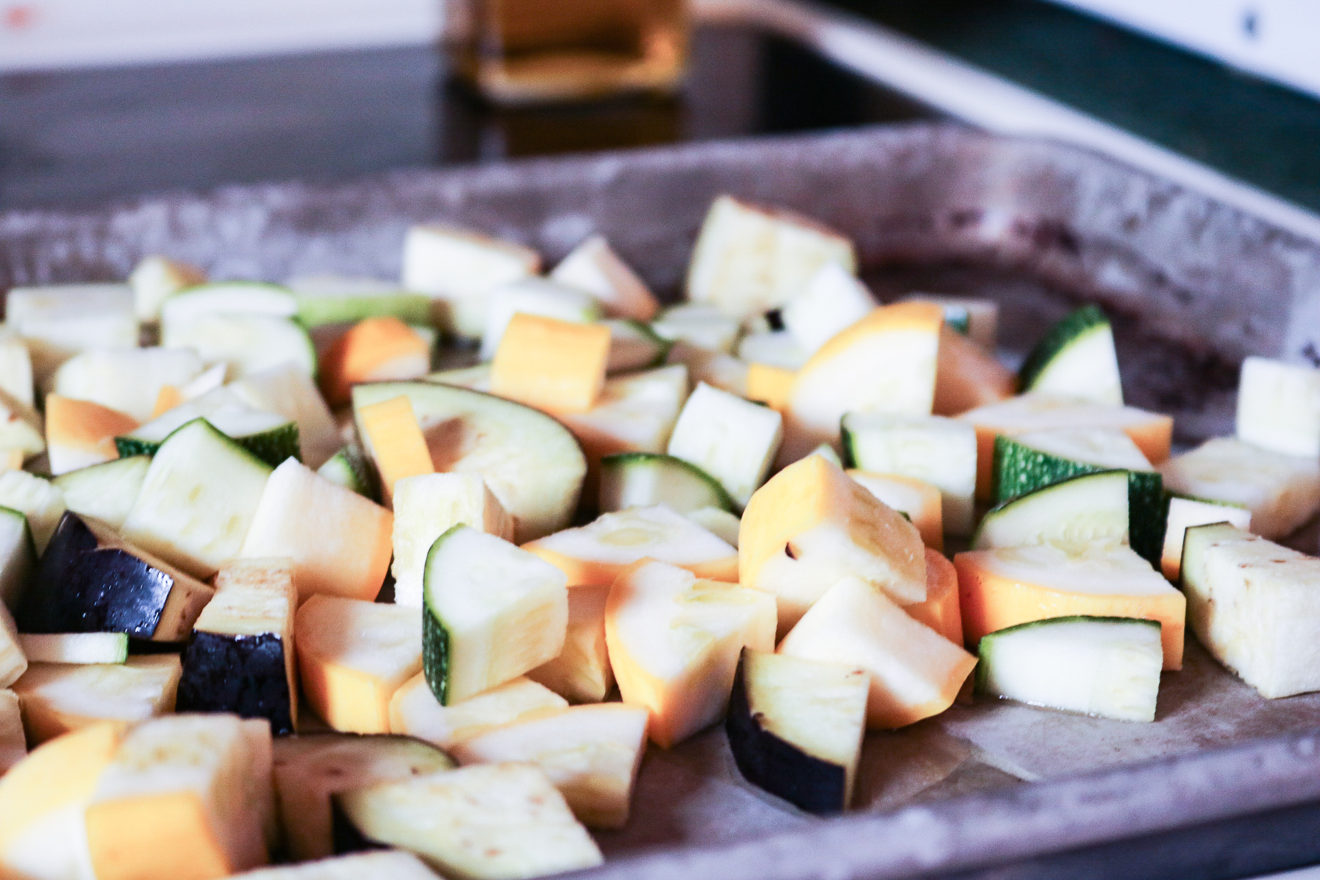 Vegan Cheesy Summer Harvest Pasta Bake