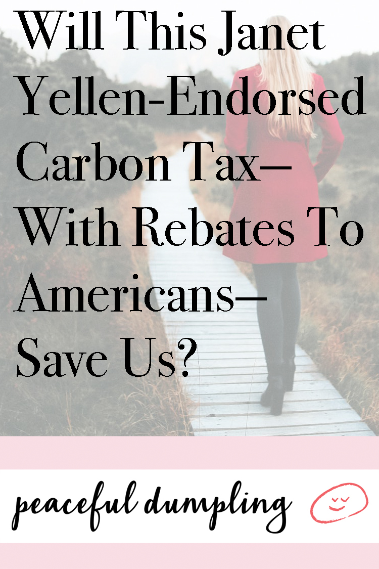 Will This Janet Yellen-Endorsed Carbon Tax--With Rebates To Americans--Save Us?