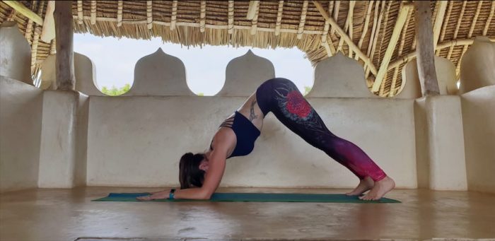 dolphin pose, build up strong shoulders in yoga