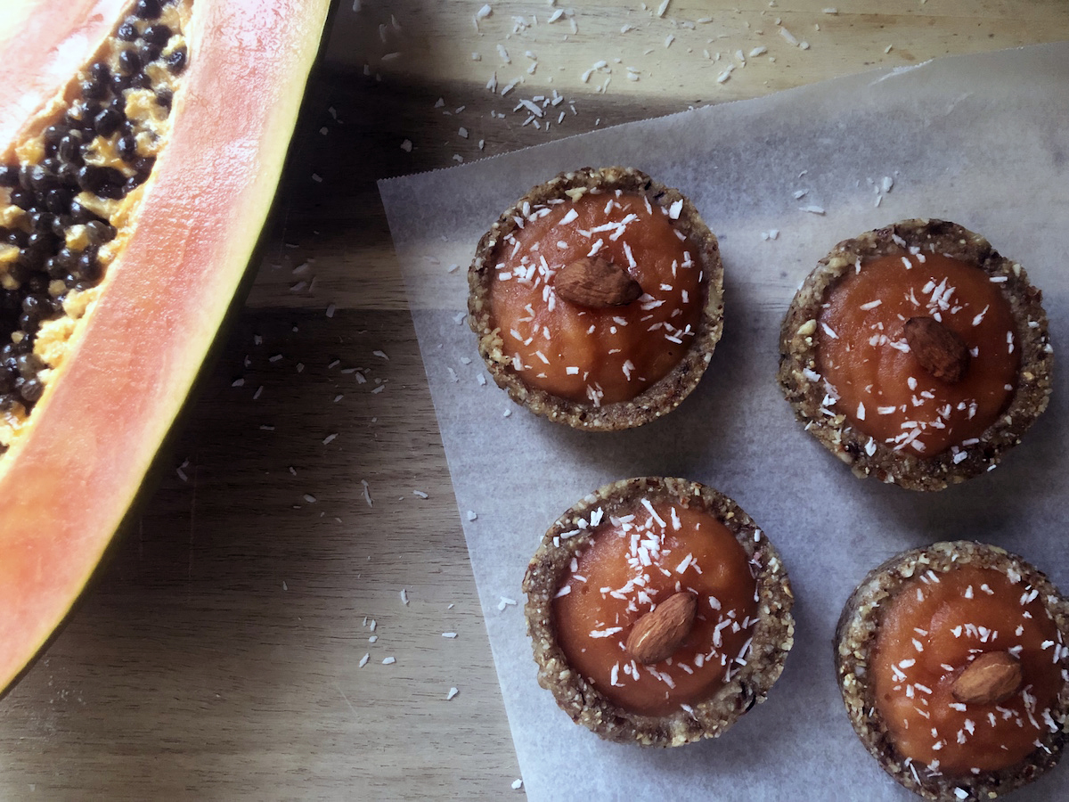 Raw Vegan Papaya Pies