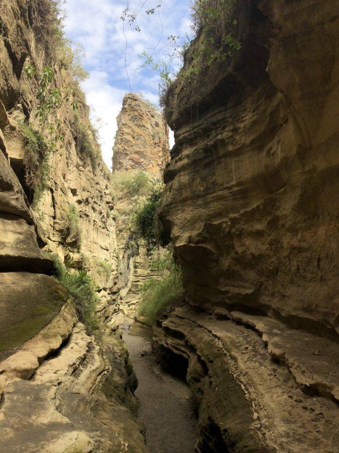 A gorge in Hell's Gate national safari park Kenya