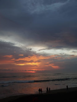 Stunning sunset from Canggu Bali Indonesia