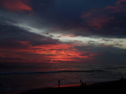 Stunning sunset from Canggu Bali Indonesia