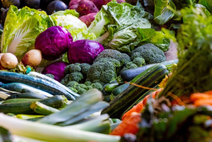 Colourful market vegetables