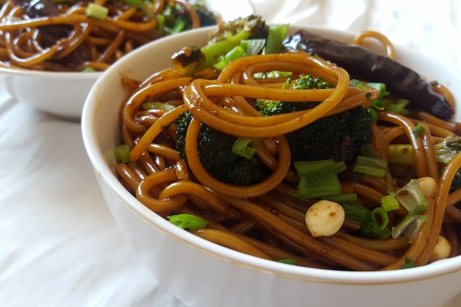 Vegan Kung Pao Noodles
