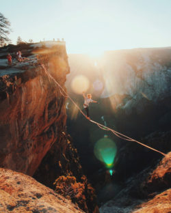 How to improve your balance with slack-lining. 