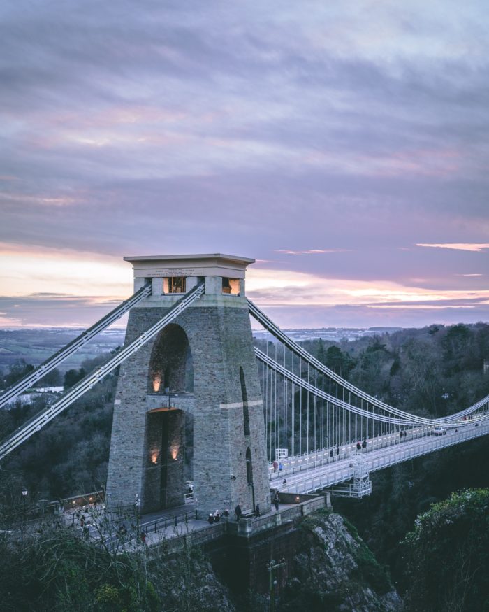 Bristol scene suspension bridge