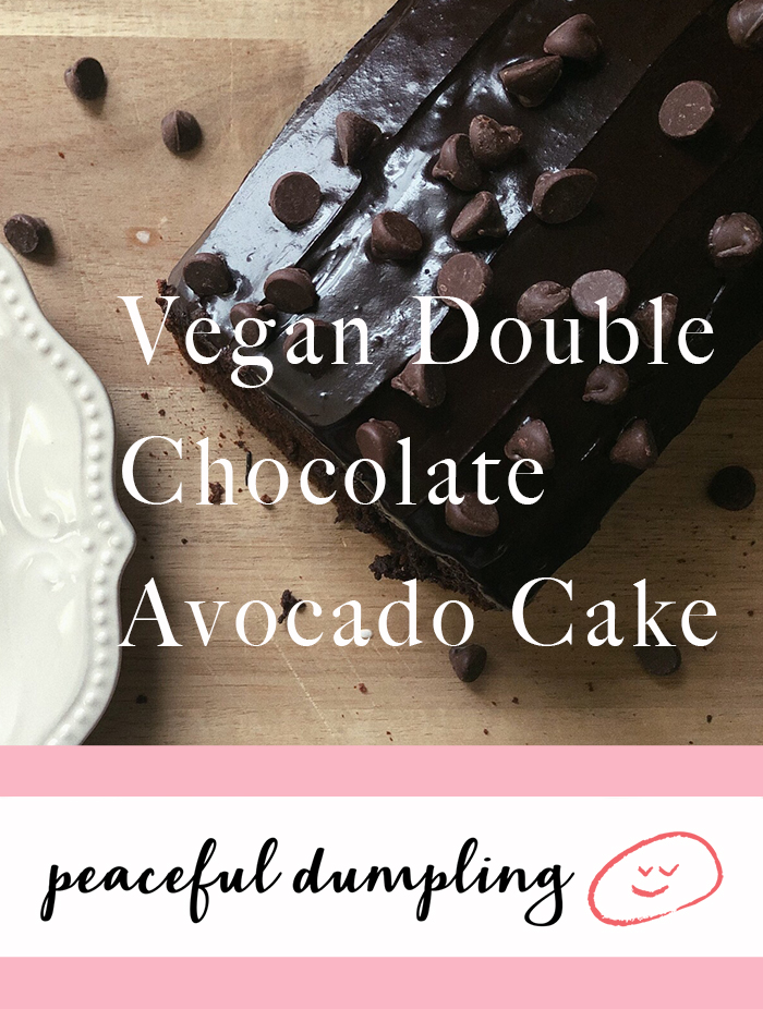 Vegan Double Chocolate Avocado Cake