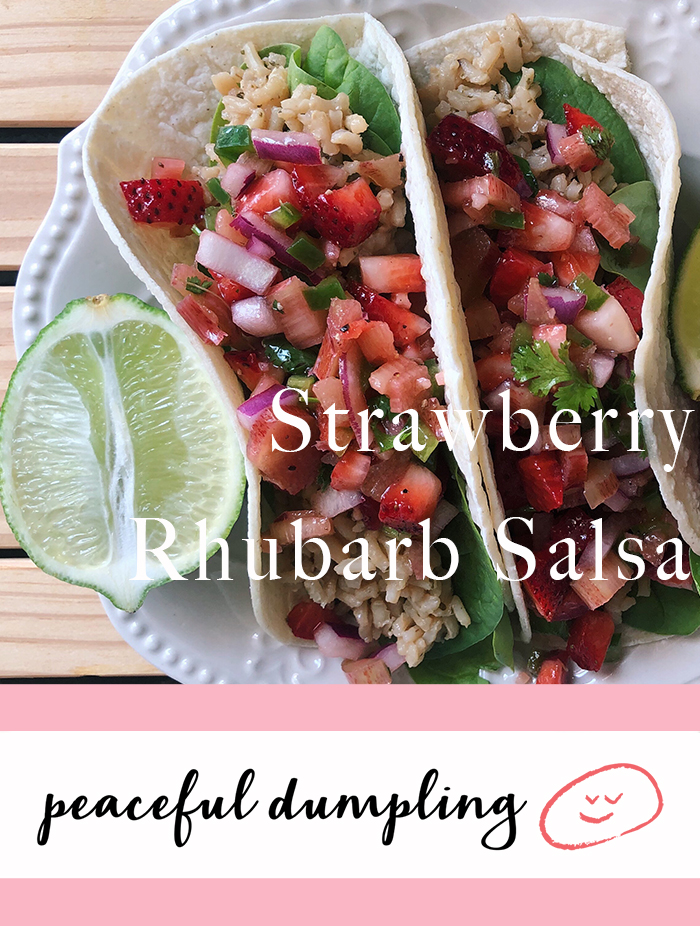 Refreshing Strawberry Rhubarb Salsa