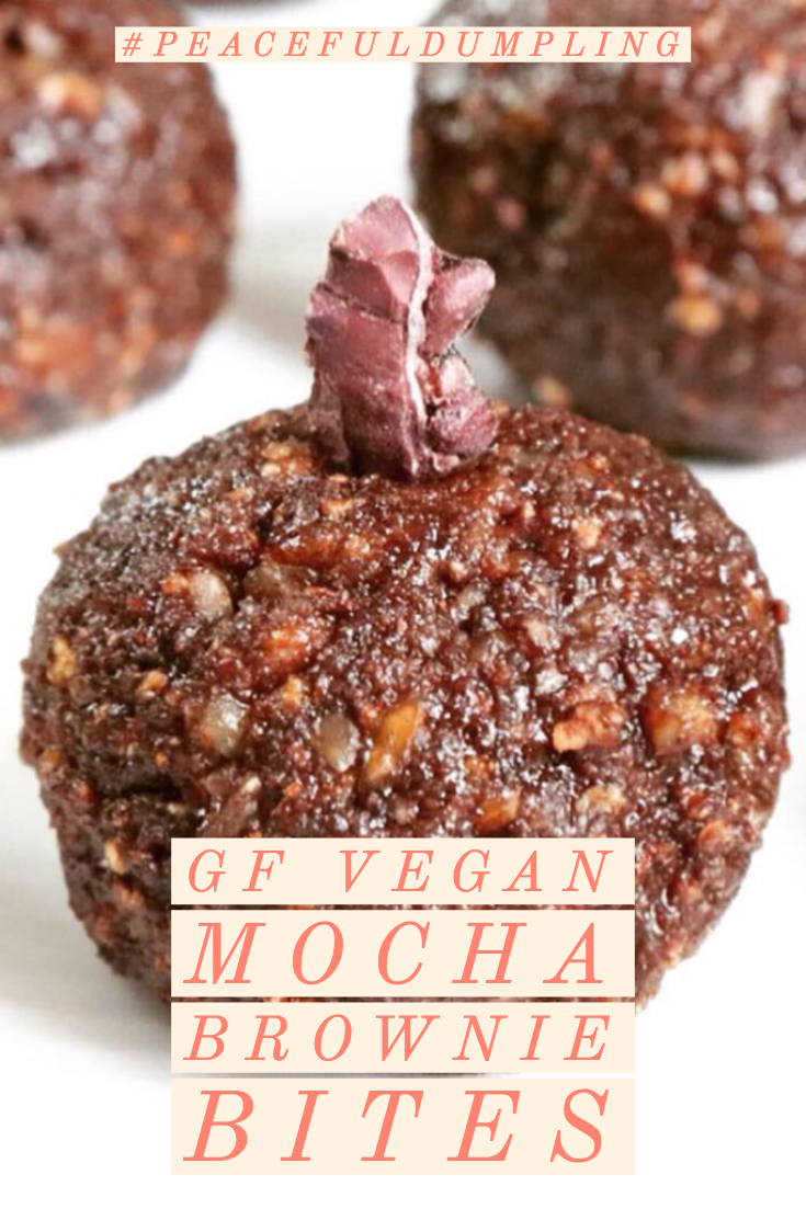Gluten-free Vegan Mocha Brownie Bites