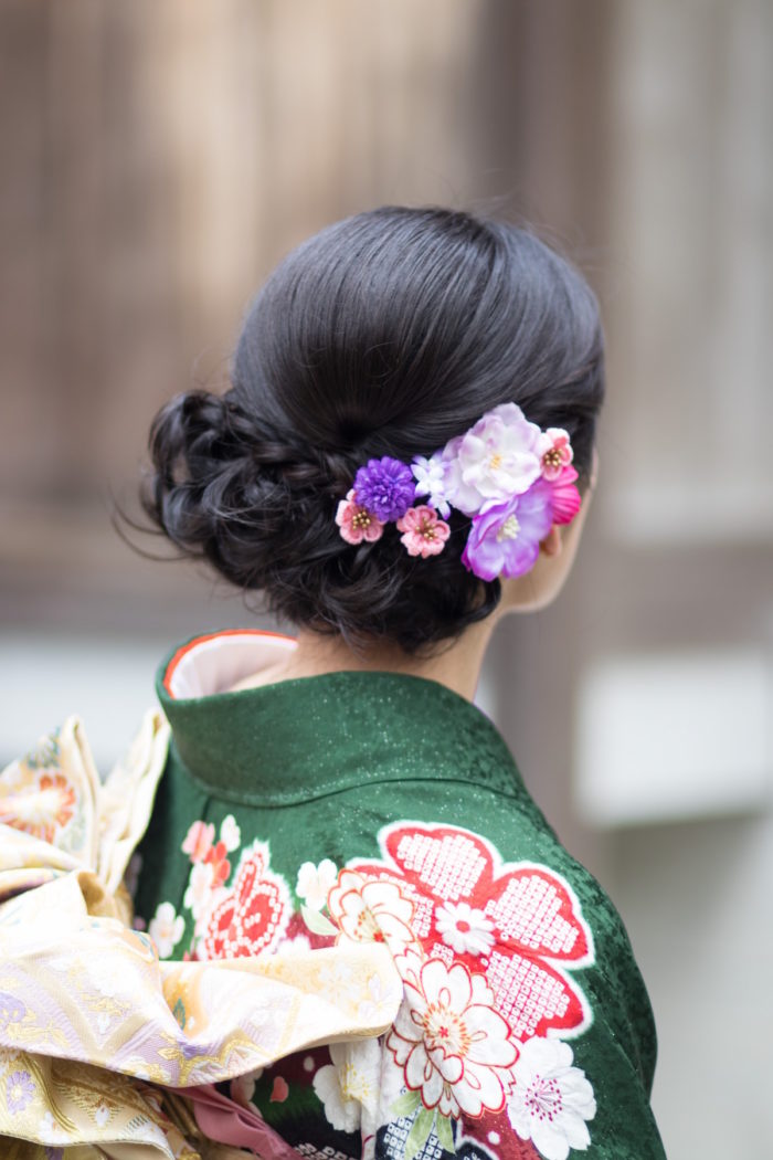 Japanese woman wearing a kimono